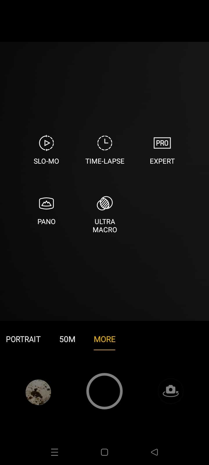 تنظیمات دوربین narzo 50a
